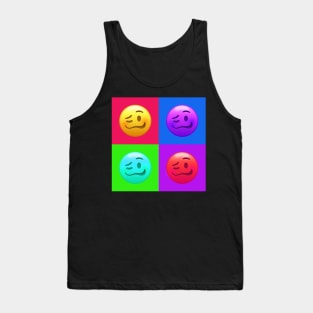 Drunk Face Emoji | Pop Art Tank Top